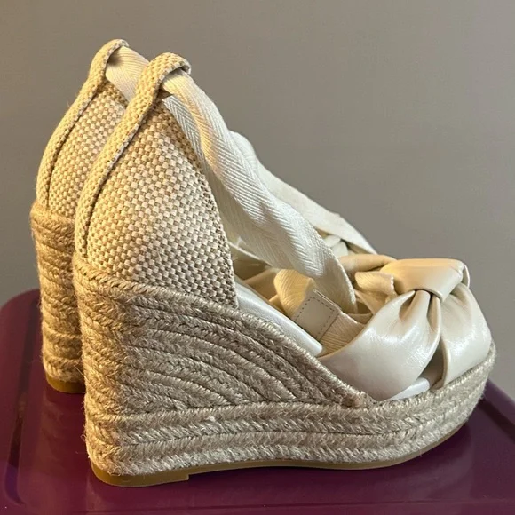 Cole Haan Cloudfeel Hampton Wedge Jute Heel Leather Sandals - Picture 9 of 16